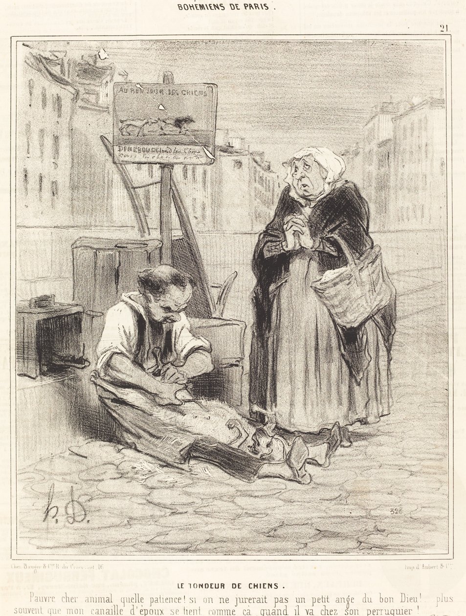 Strzyżyciel psów autorstwa Honoré Daumier
