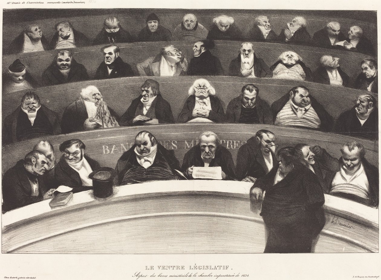 Legislacyjny brzuch autorstwa Honoré Daumier
