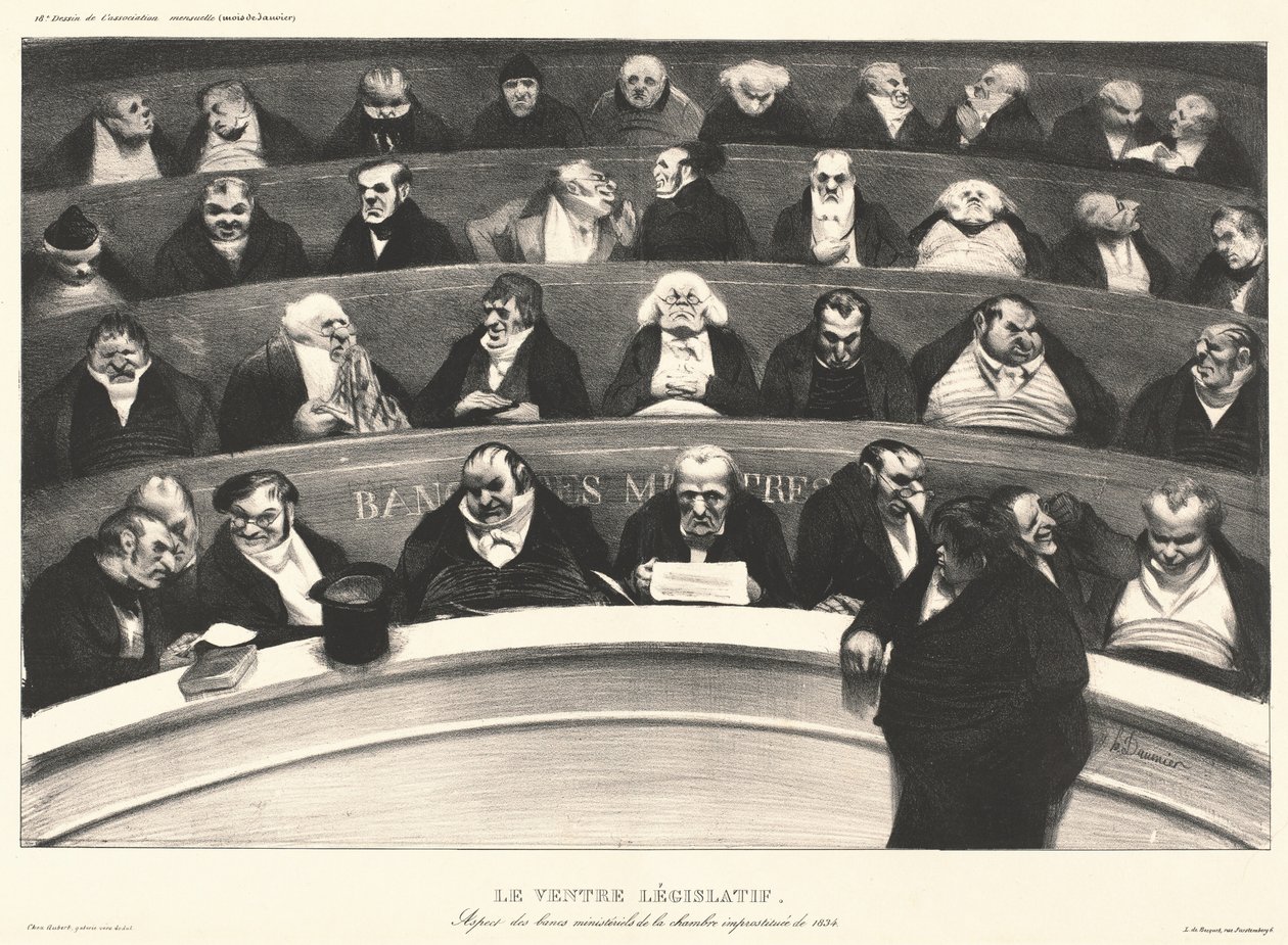 Legislacyjny brzuch autorstwa Honoré Daumier