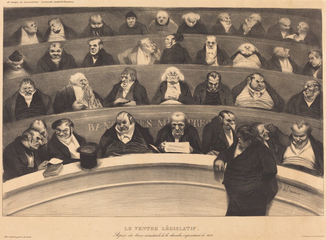 Legislacyjny brzuch autorstwa Honoré Daumier