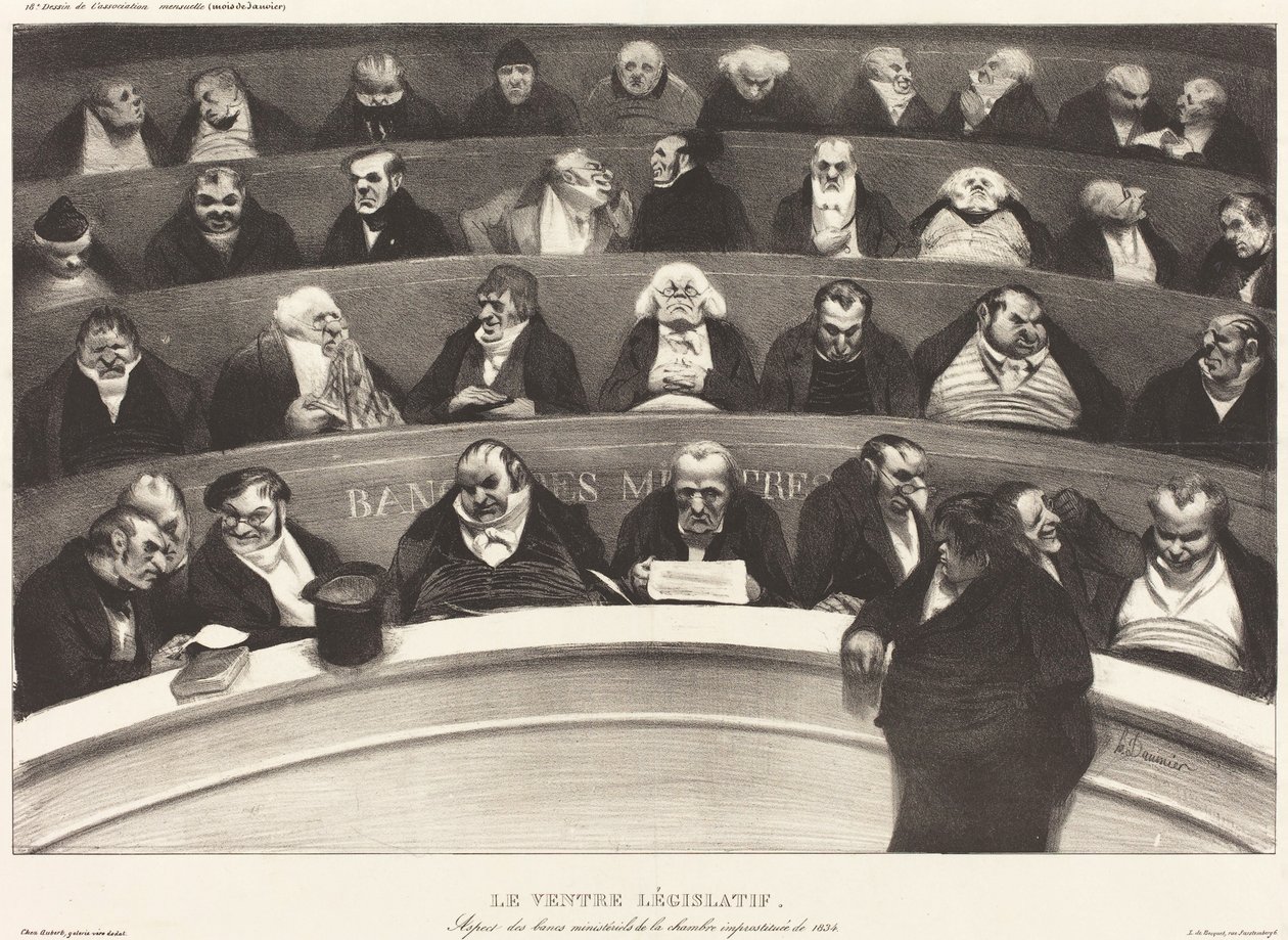 Legislacyjny brzuch autorstwa Honoré Daumier