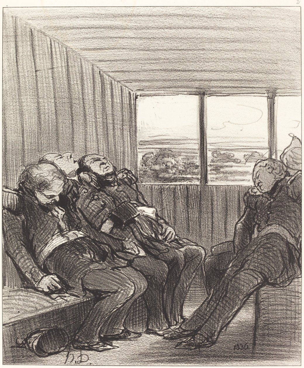 Podróż pociągiem... autorstwa Honoré Daumier
