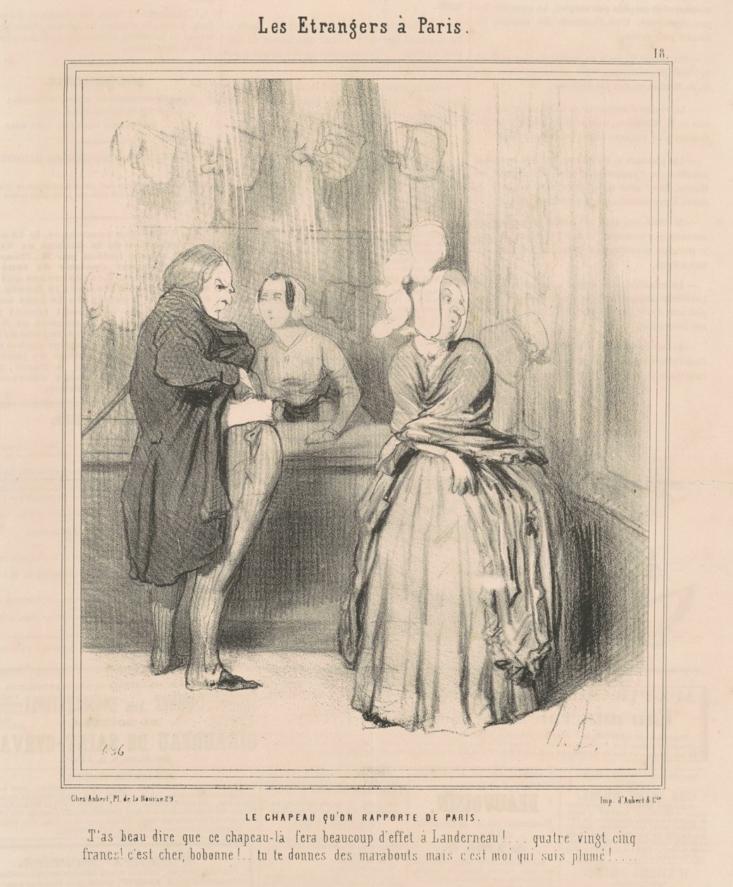 Kapelusz, który przywozimy z Paryża autorstwa Honoré Daumier