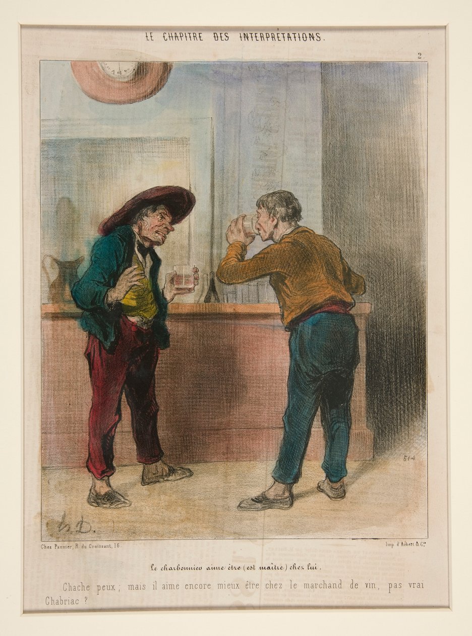 Węglarz lubi być (jest mistrzem) w domu, z Kapituły Interpretacji autorstwa Honoré Daumier