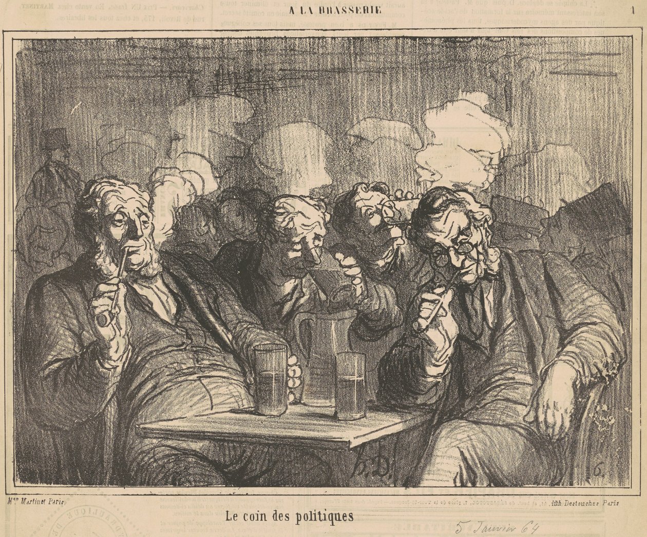 Kącik polisy autorstwa Honoré Daumier