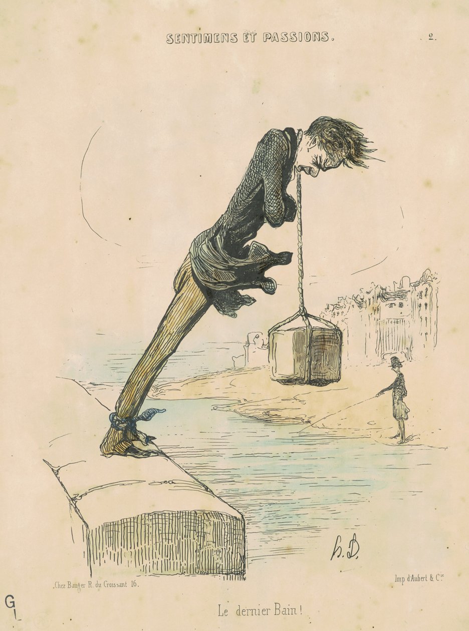 Ostatnia kąpiel! autorstwa Honoré Daumier