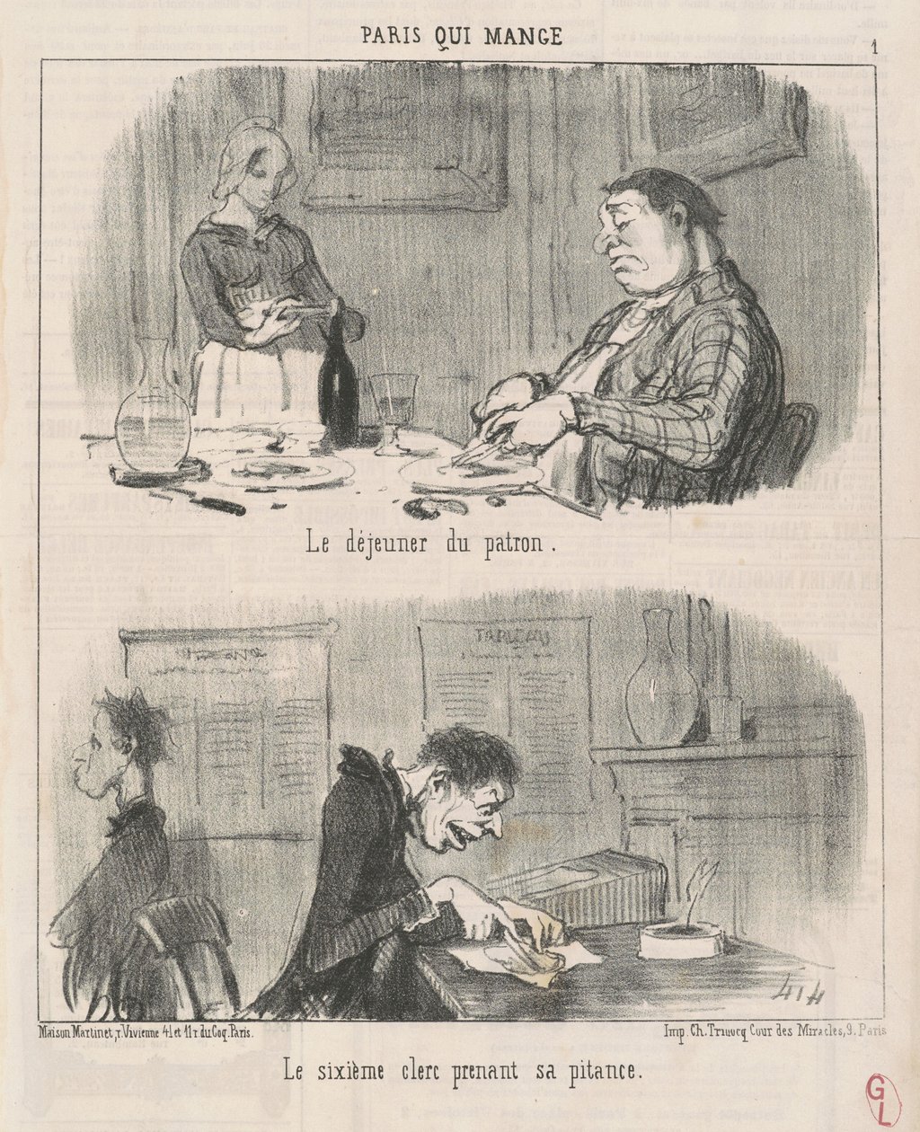 Obiad szefa szóstego urzędnika... autorstwa Honoré Daumier