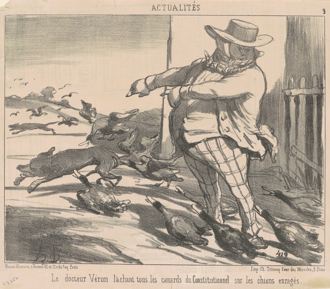 Doktor Véron wypuszcza wszystkie kaczki... autorstwa Honoré Daumier