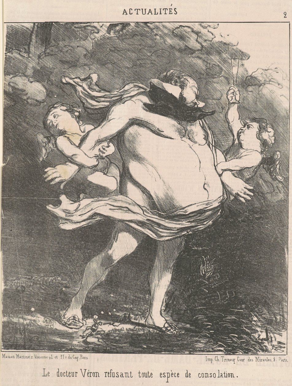 Doktor Véron odmawia… pocieszenia autorstwa Honoré Daumier