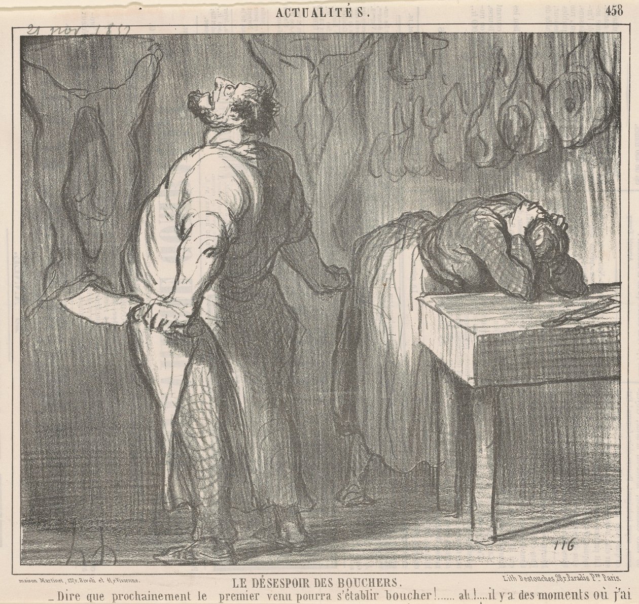 Rozpacz rzeźników autorstwa Honoré Daumier