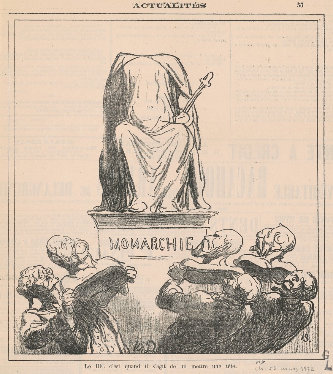 Problem polega na tym, że trzeba nałożyć na to głowę autorstwa Honoré Daumier