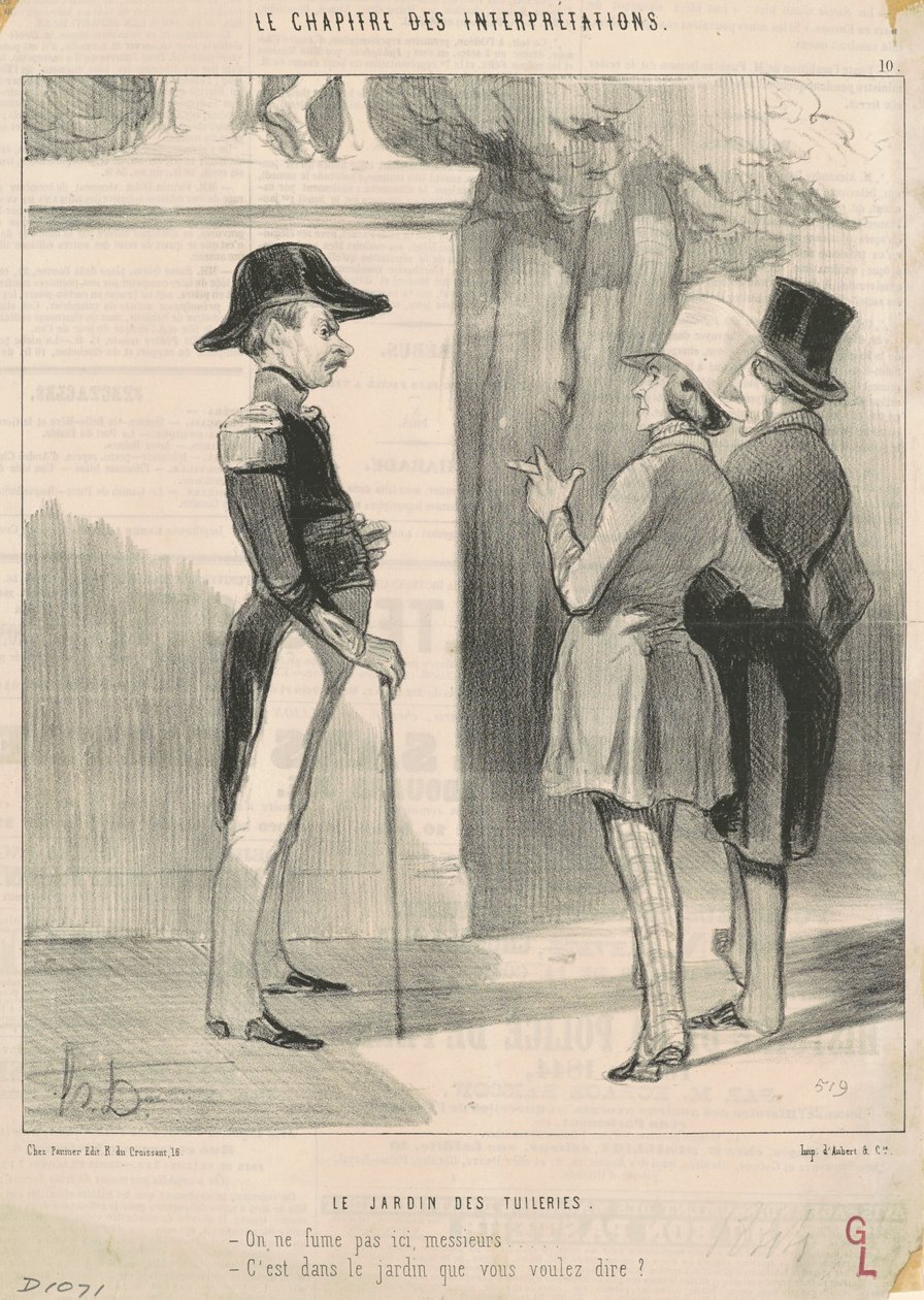Ogród Tuileries autorstwa Honoré Daumier