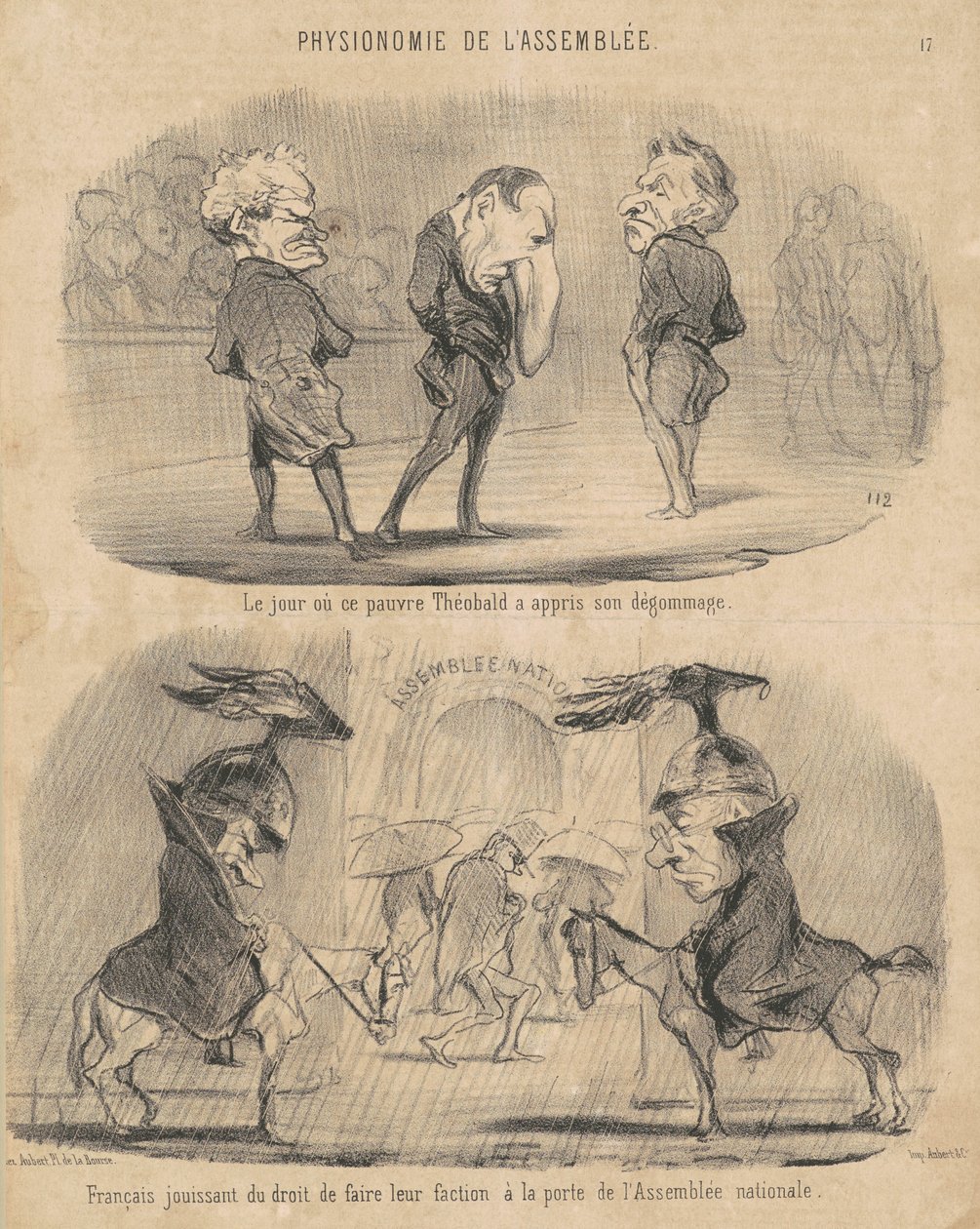 Dzień, w którym... Théobald dowiedział się o swoim odgumowaniu autorstwa Honoré Daumier