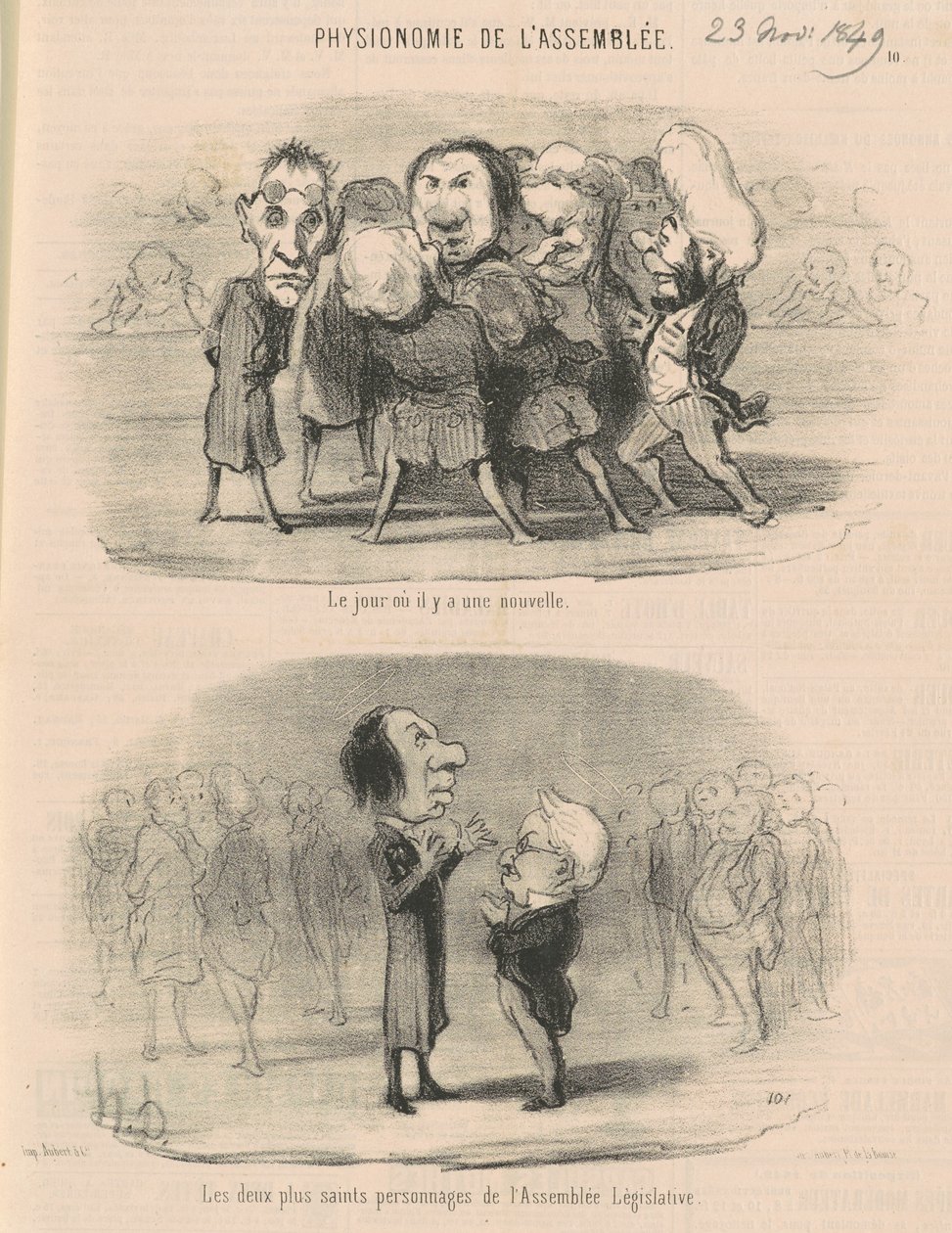 Dzień, w którym są wiadomości autorstwa Honoré Daumier