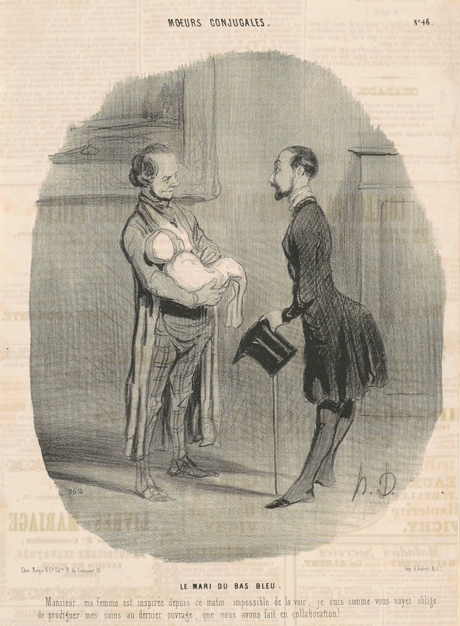 Mąż Niebieskiej Pończochy... autorstwa Honoré Daumier