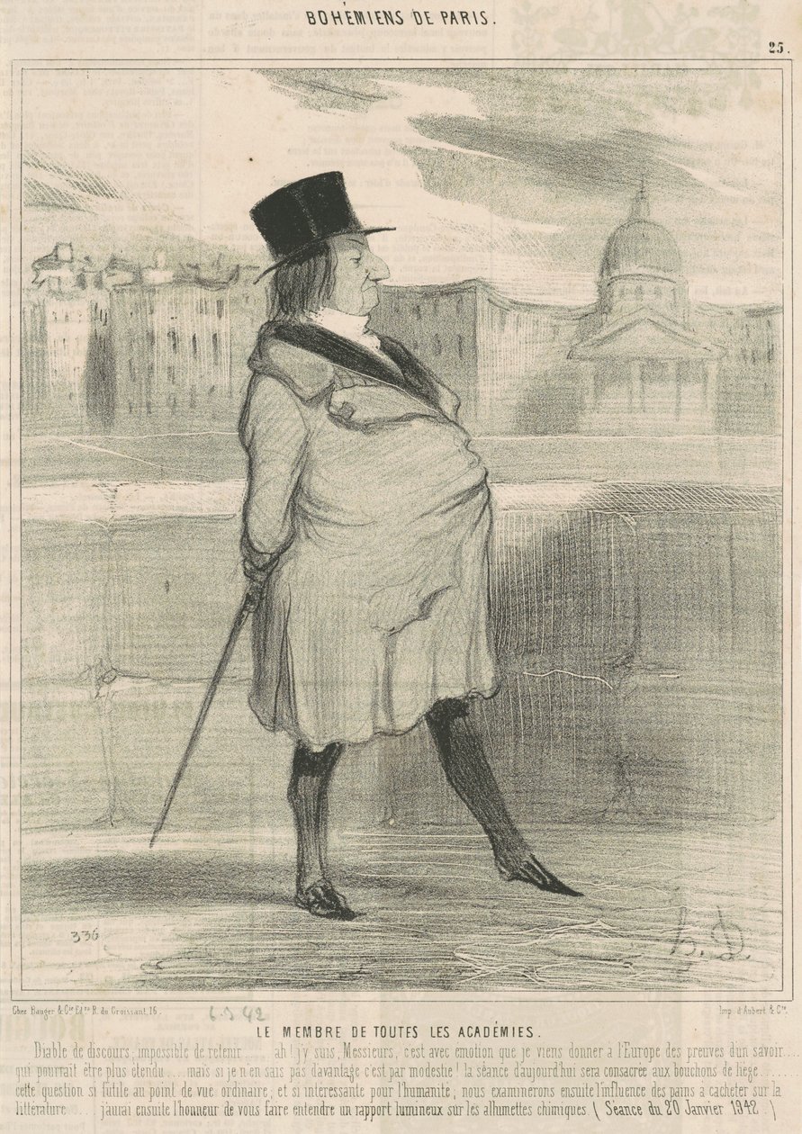 Członek wszystkich akademii autorstwa Honoré Daumier