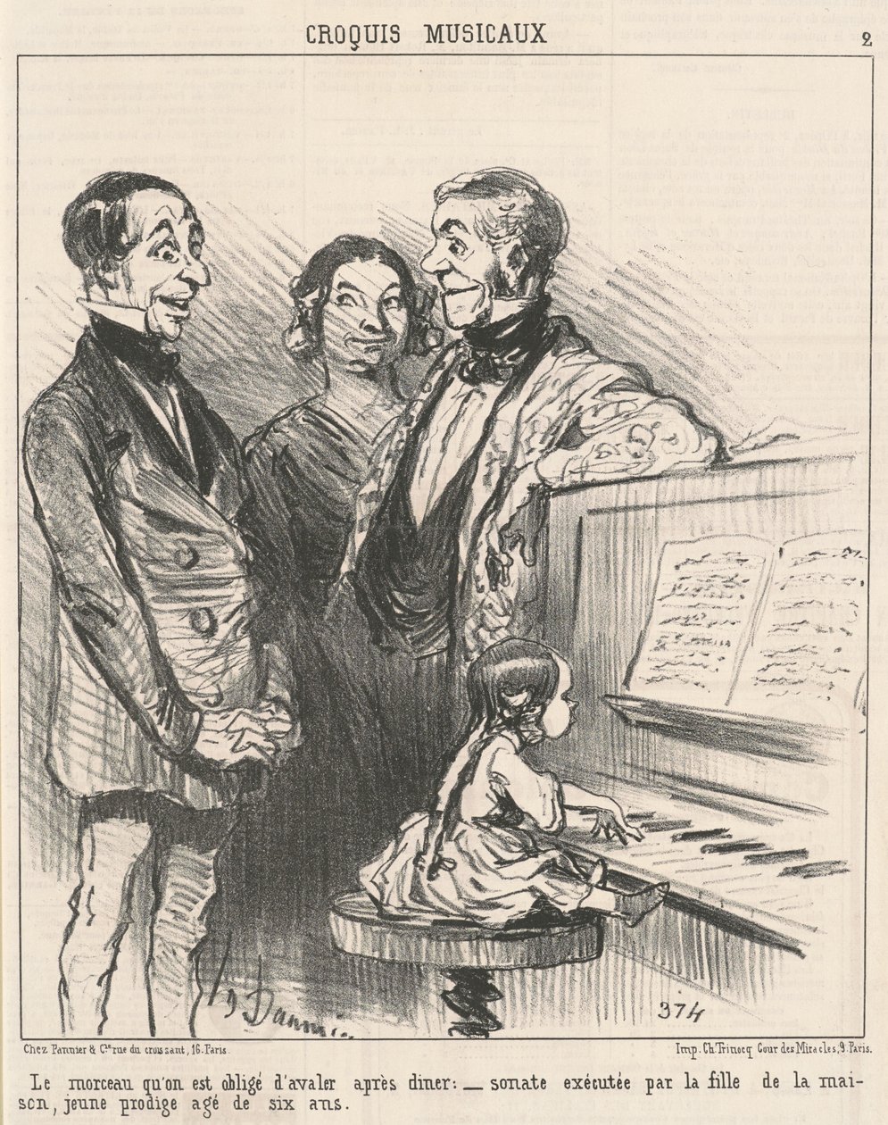 Kawałek, który musimy połknąć... autorstwa Honoré Daumier
