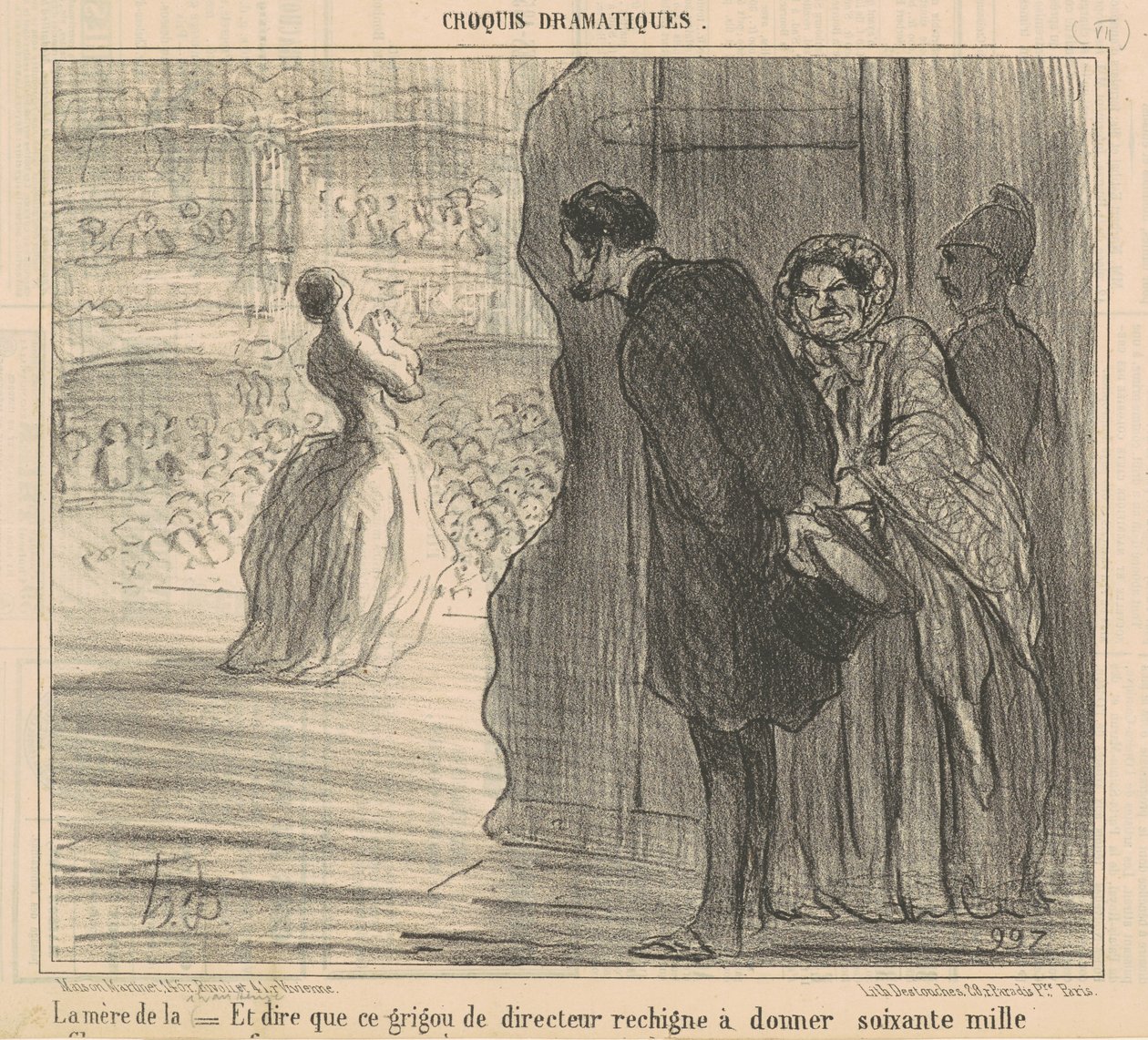 Matka piosenkarza autorstwa Honoré Daumier