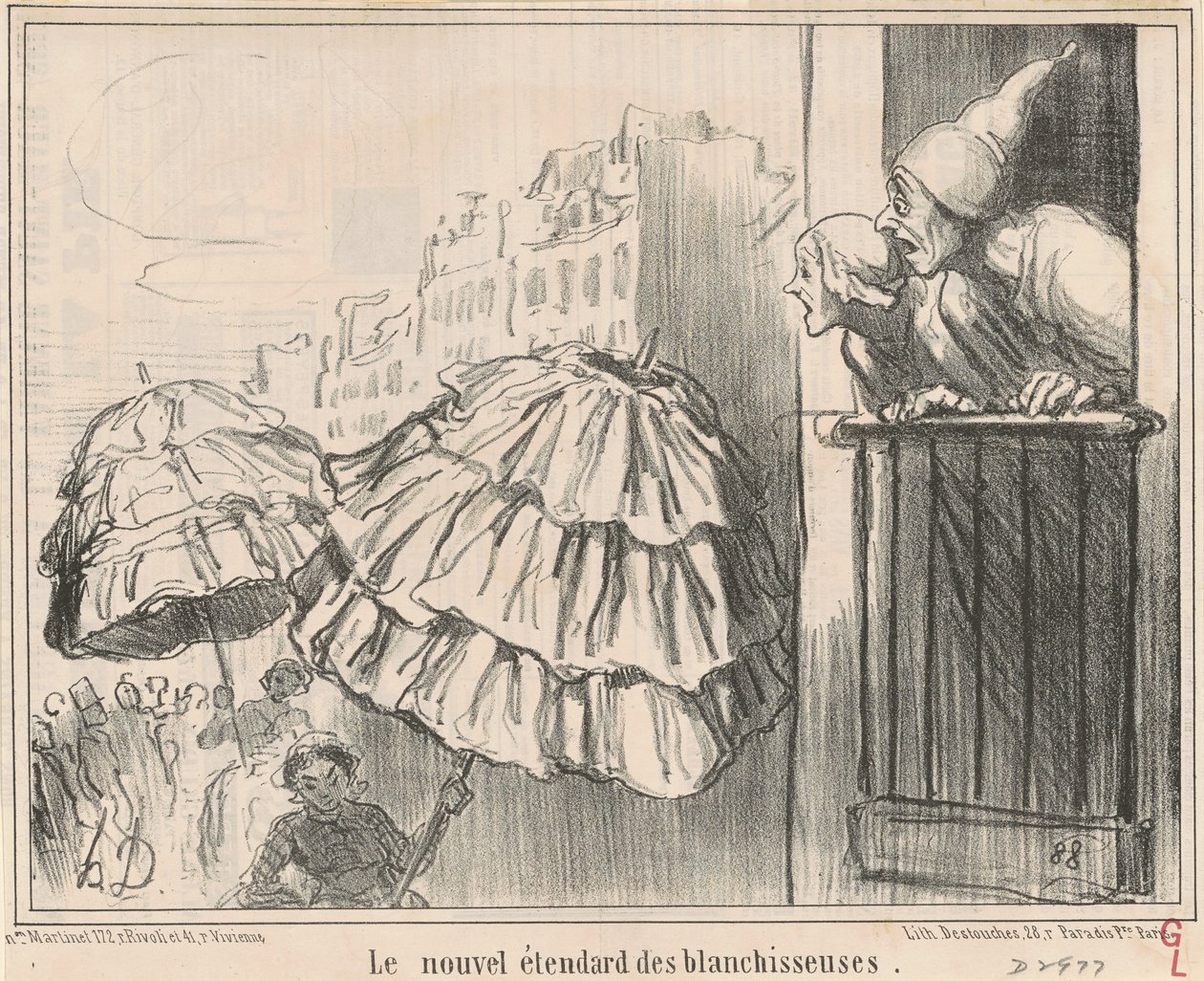 Nowy sztandar praczek autorstwa Honoré Daumier