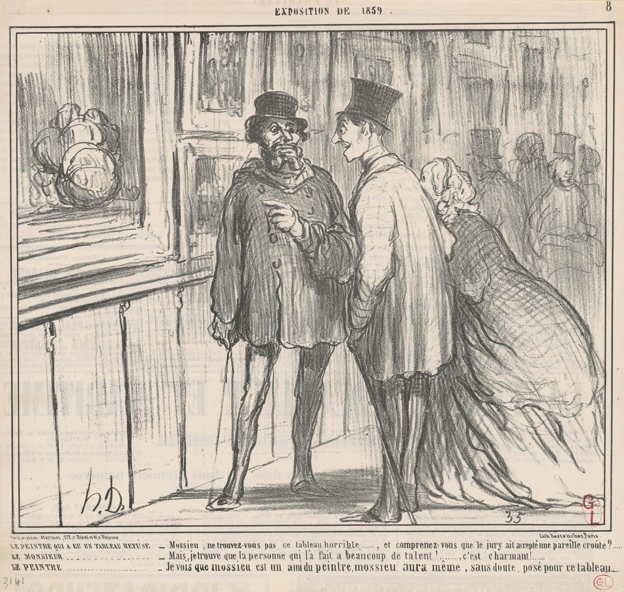 Malarz, który miał obraz, odmówił... autorstwa Honoré Daumier