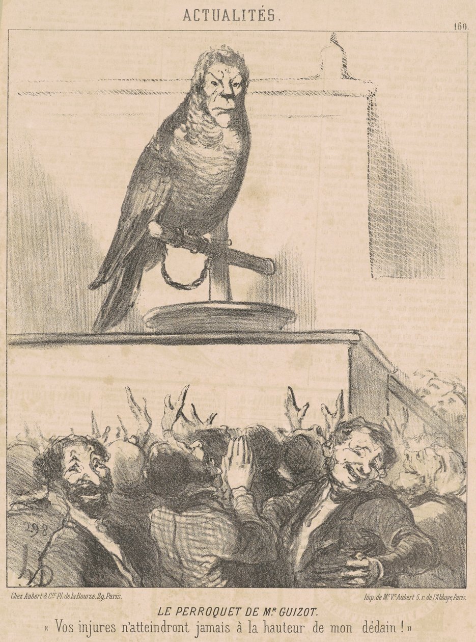 Papuga M. Guizota autorstwa Honoré Daumier