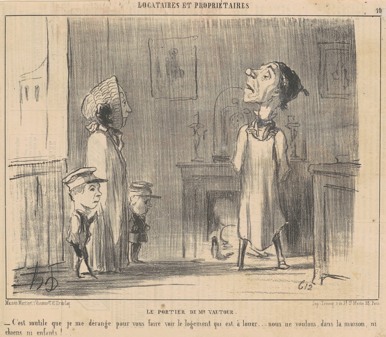 Portier pana Vulture autorstwa Honoré Daumier