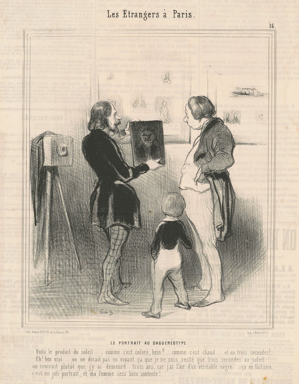 Portret dagerotypowy autorstwa Honoré Daumier