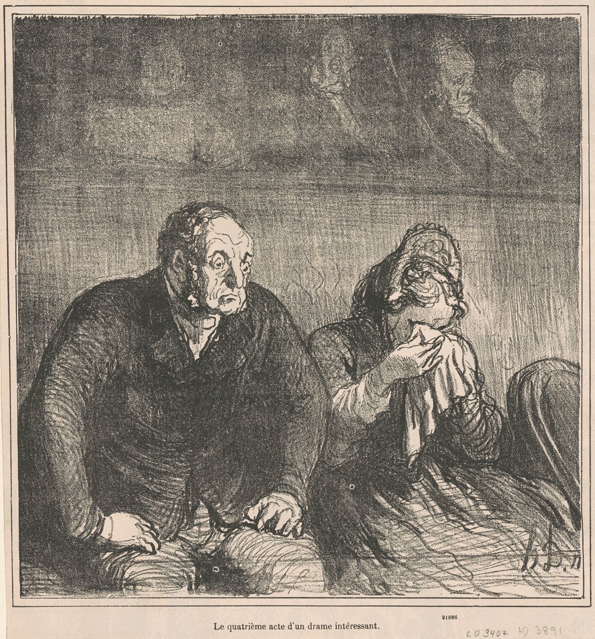 Akt czwarty ciekawego dramatu autorstwa Honoré Daumier