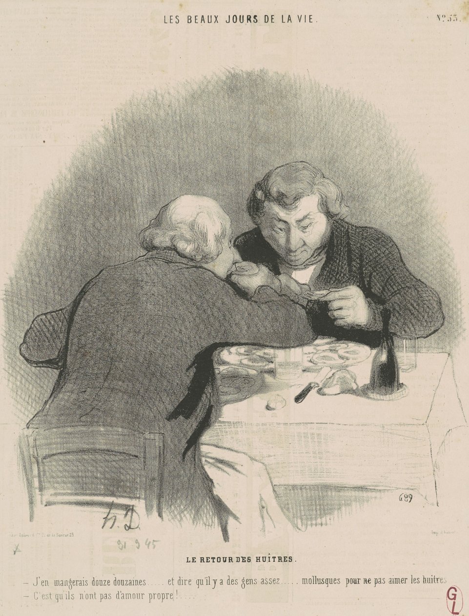 Powrót ostryg autorstwa Honoré Daumier