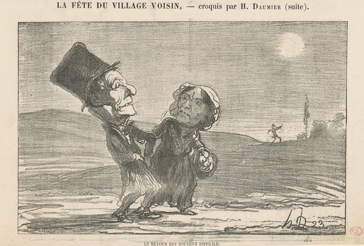 Powrót jest często trudny autorstwa Honoré Daumier