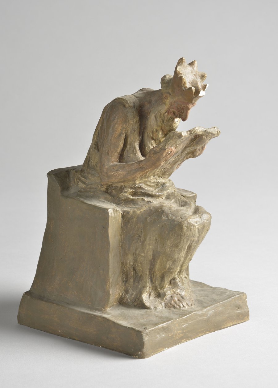 Rzeźba Króla Minosa autorstwa Honore Daumier (1808-1879) Słońce 10,5x11,5x18,5 cm MUZEA SZTUK PIĘKNOŚCI - PALAIS LONGCHAMP Marsylia autorstwa Honoré Daumier