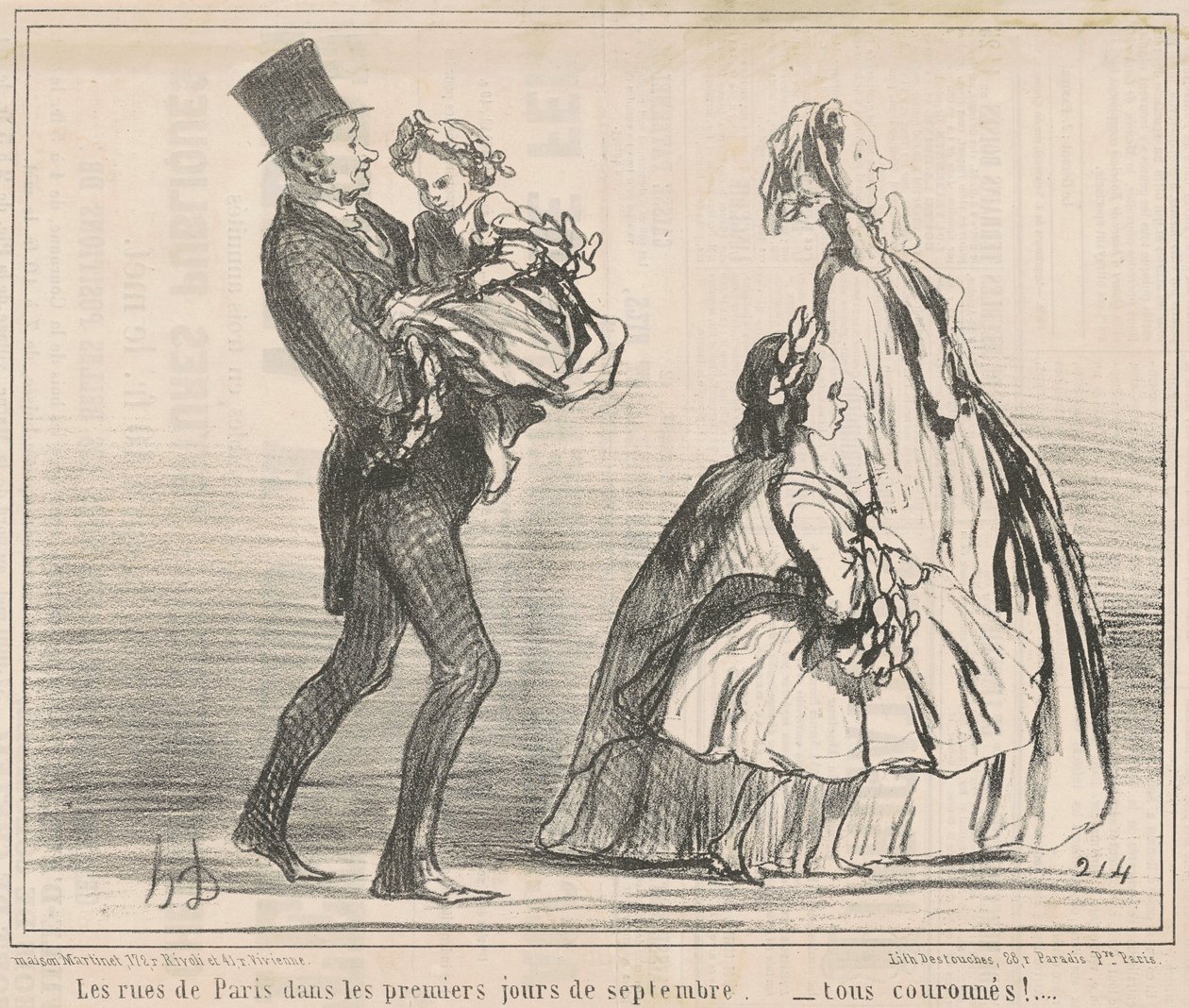 Ulice Paryża w pierwszych dniach września... autorstwa Honoré Daumier