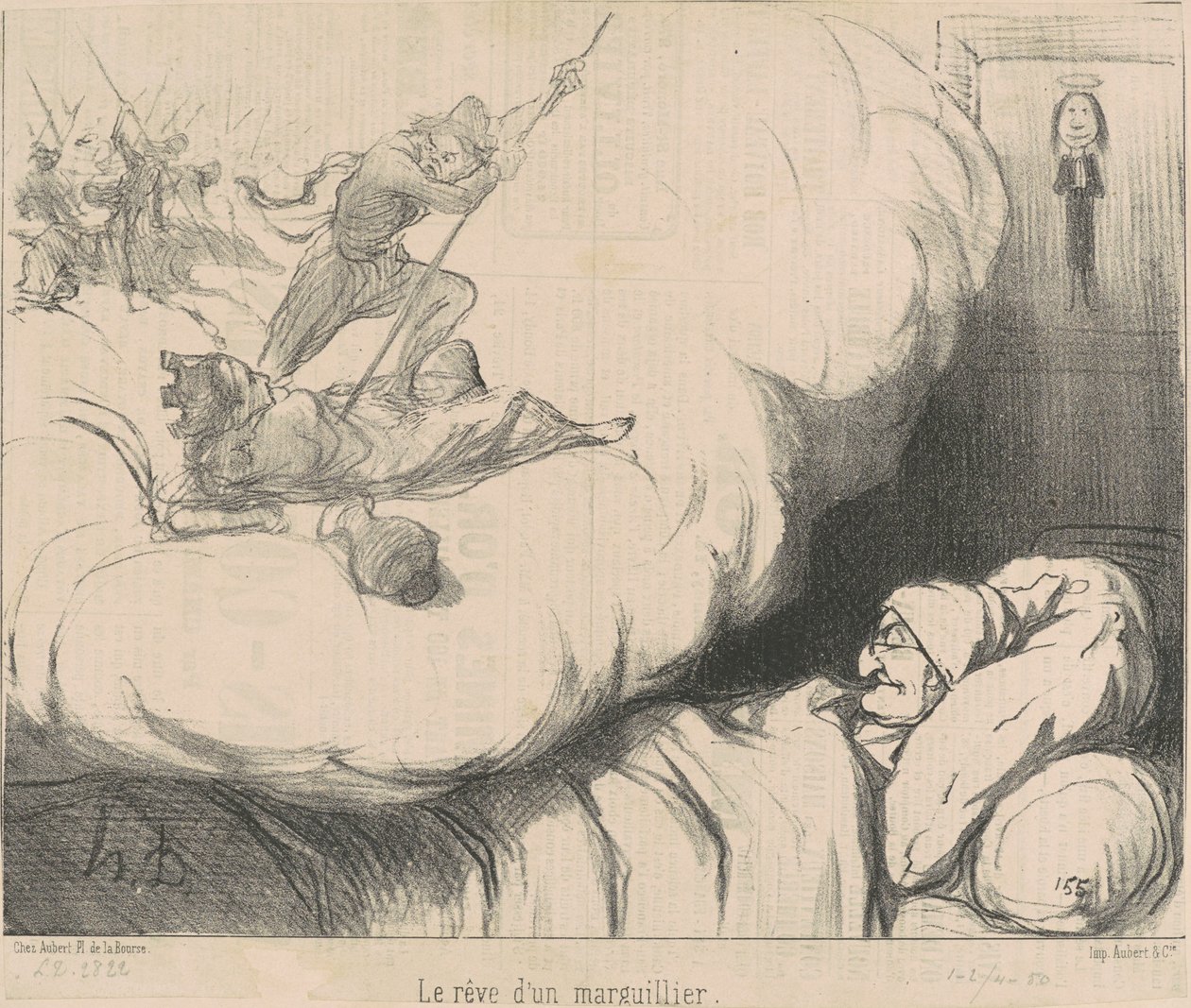 Marzenie naczelnika kościoła autorstwa Honoré Daumier