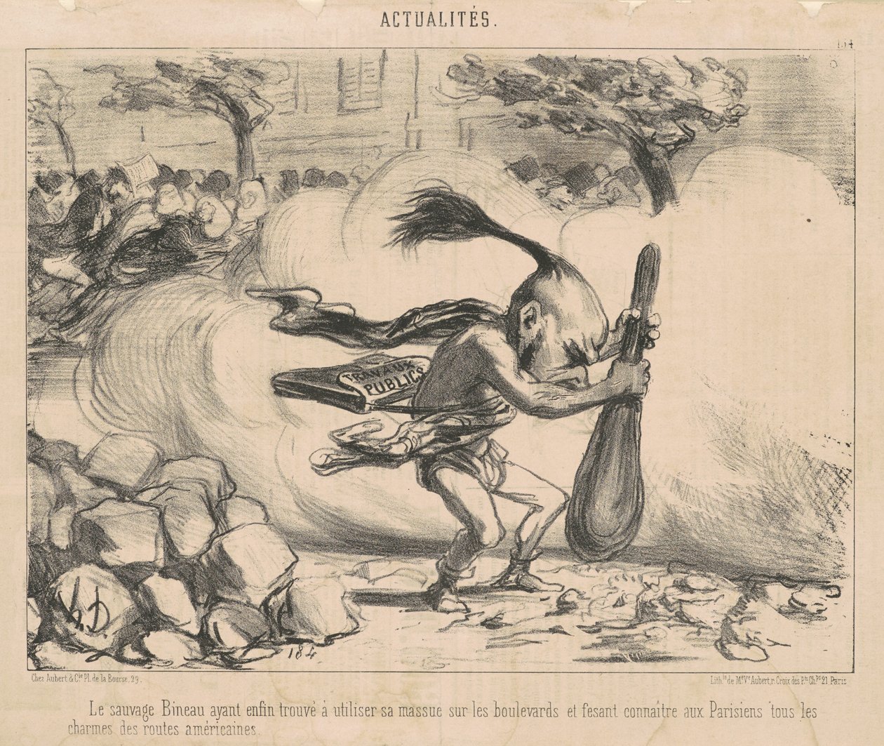 Dziki bineau mający ... autorstwa Honoré Daumier