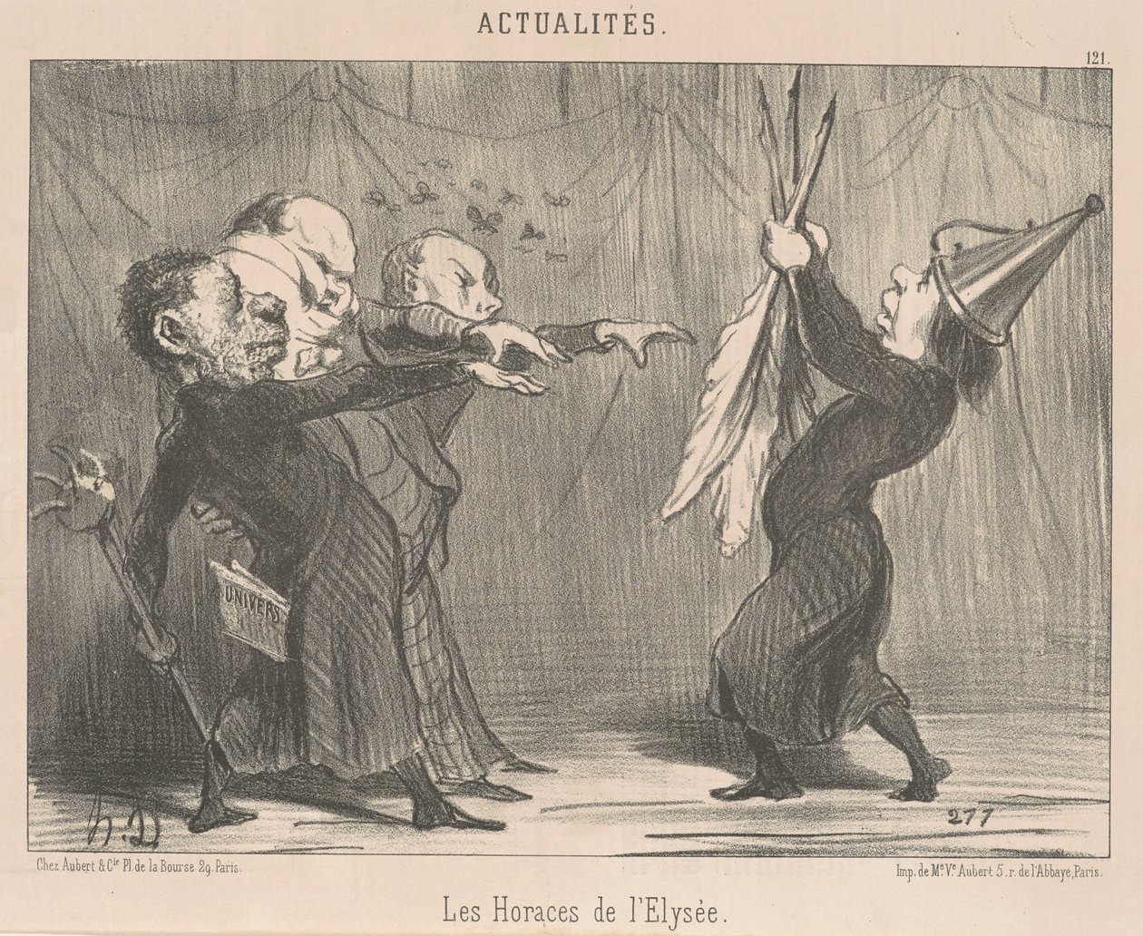 Cesarz odciąża... autorstwa Honoré Daumier
