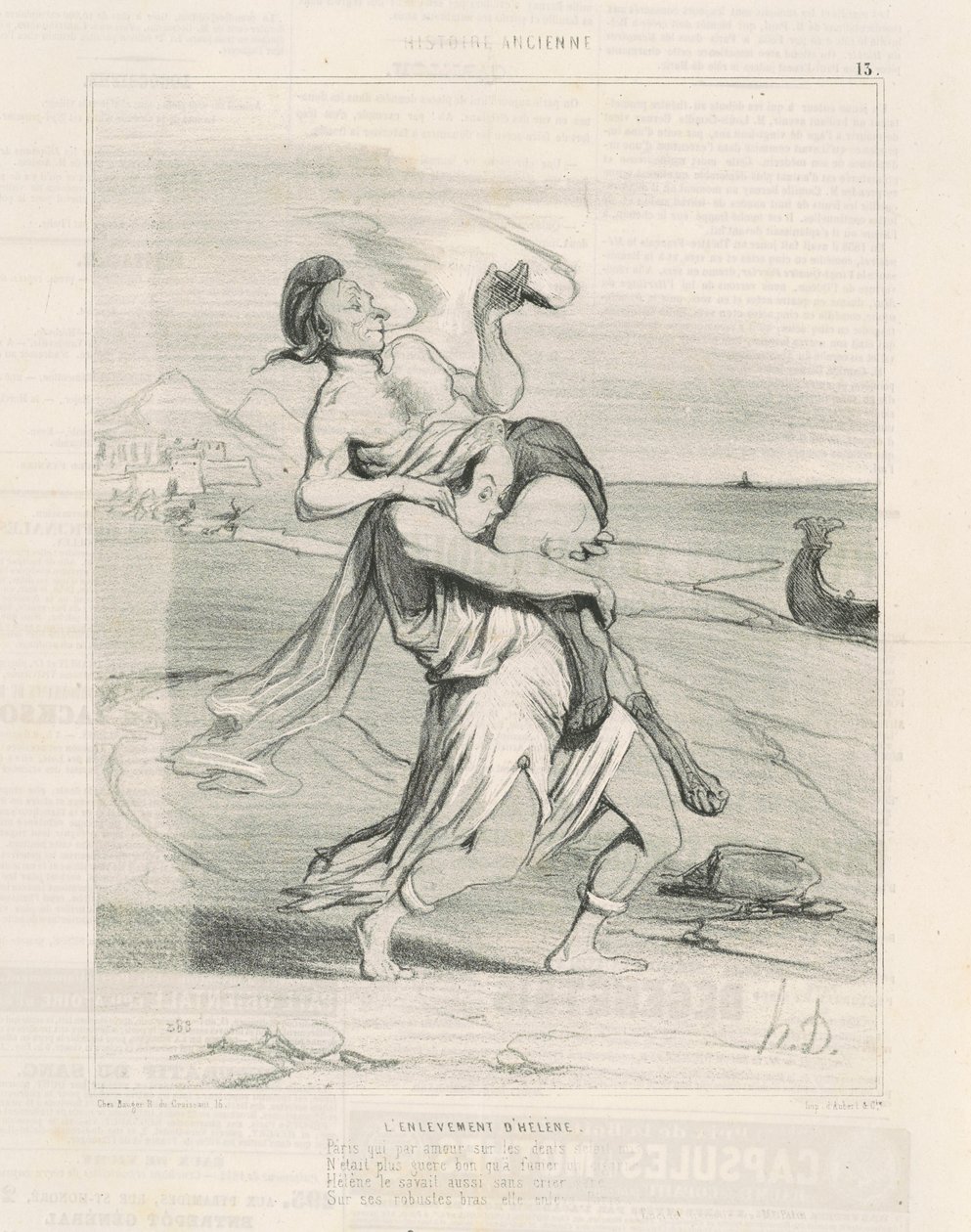 Porwanie Heleny autorstwa Honoré Daumier