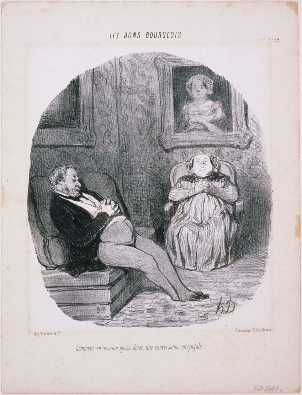Les Bons Bourgeois- Jak się kończy... Rozmowa małżeńska autorstwa Honoré Daumier