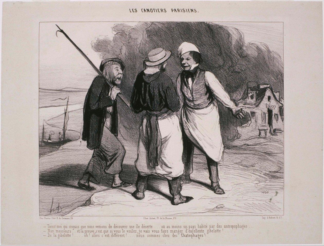 Les Canotiers Parisiens- Hej! Ja, który myślałem, że właśnie odkryliśmy ... autorstwa Honoré Daumier