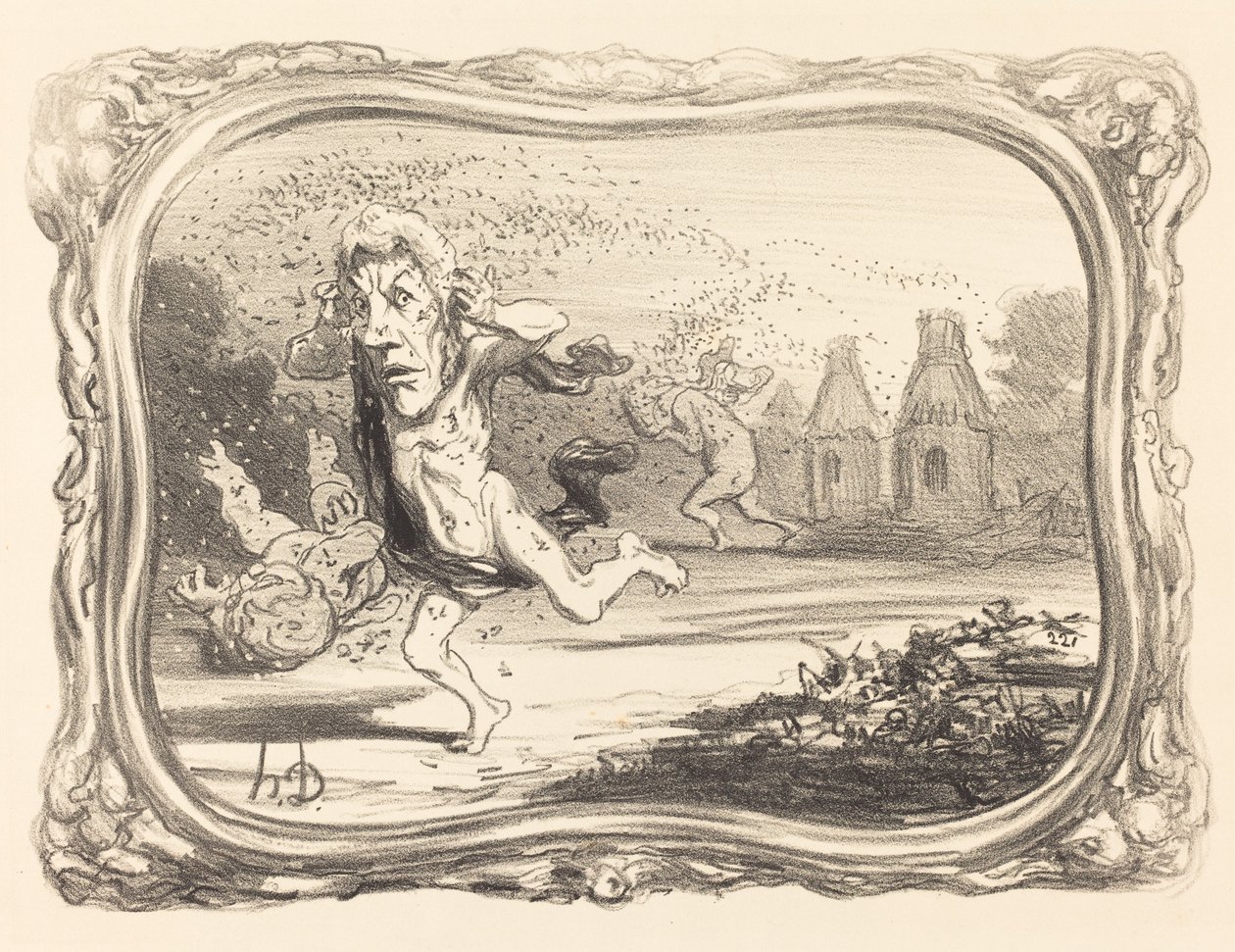 Ciekawski ukarani autorstwa Honoré Daumier