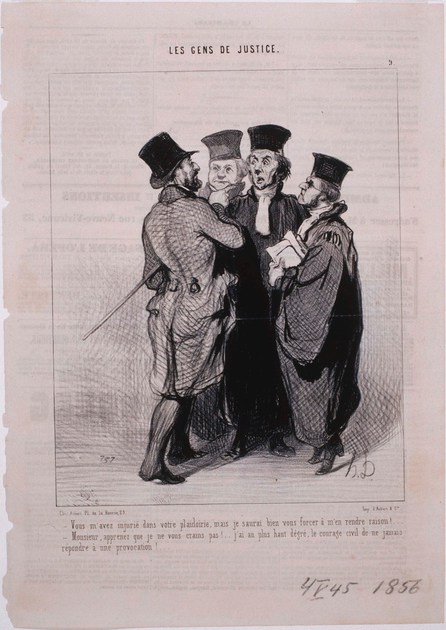 Ludu Sprawiedliwości - obraziłeś mnie w swoich prośbach autorstwa Honoré Daumier