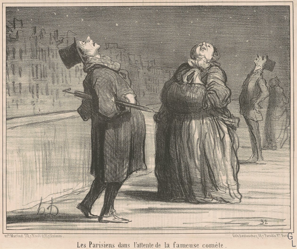 Paryżanie czekają na... autorstwa Honoré Daumier