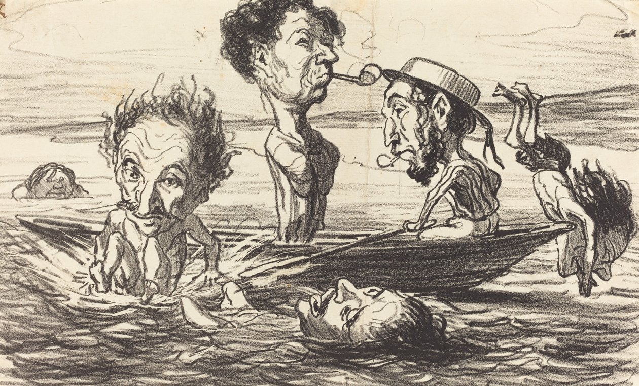 Trytonowie Sekwany autorstwa Honoré Daumier