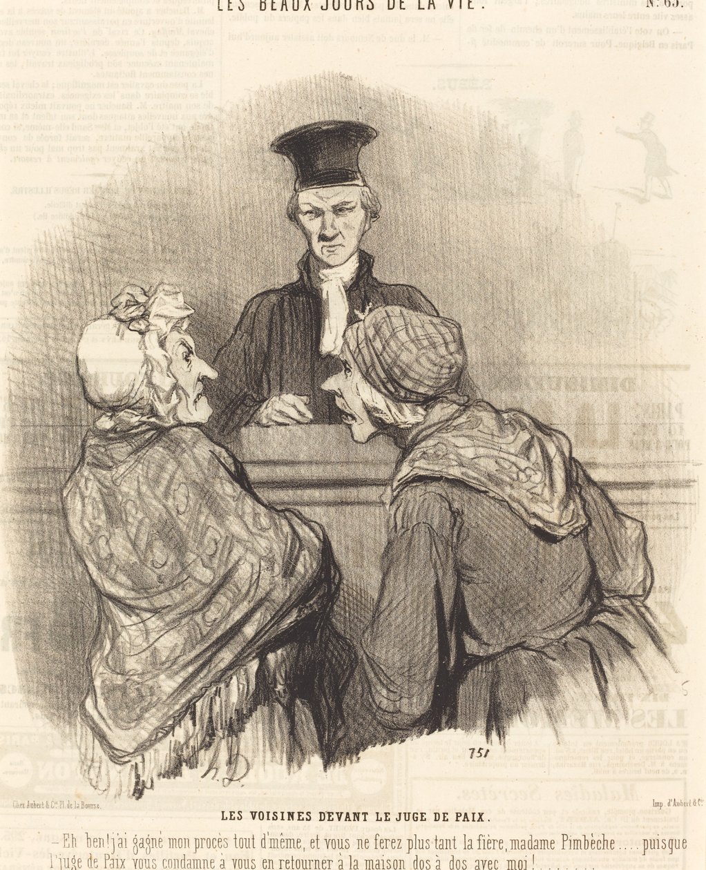 Sąsiedzi przed sędzią pokoju autorstwa Honoré Daumier