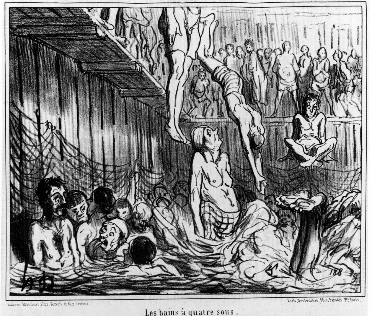 Les bains à foursous: ilustracja zaczerpnięta z serii karykatur „Sketch d