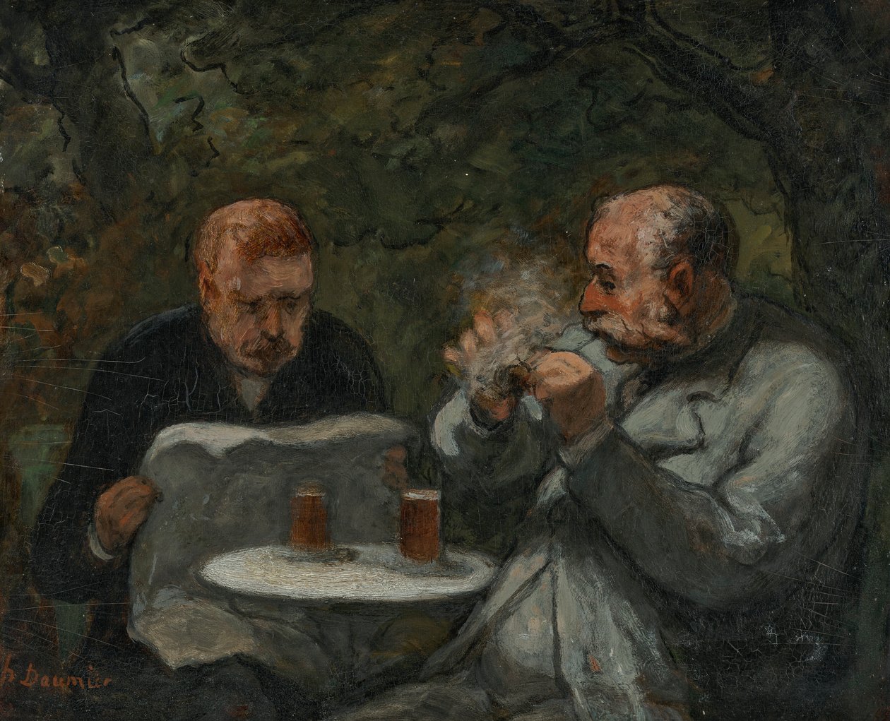 Pijący piwo autorstwa Honoré Daumier