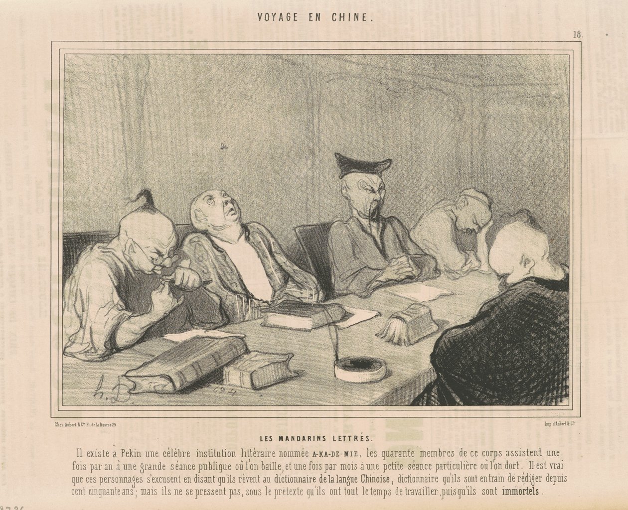 Piśmienni mandarynki autorstwa Honoré Daumier