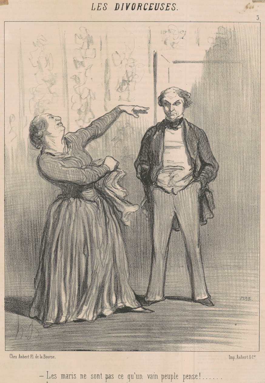 Mężowie nie są tym, co myślą próżni ludzie! autorstwa Honoré Daumier
