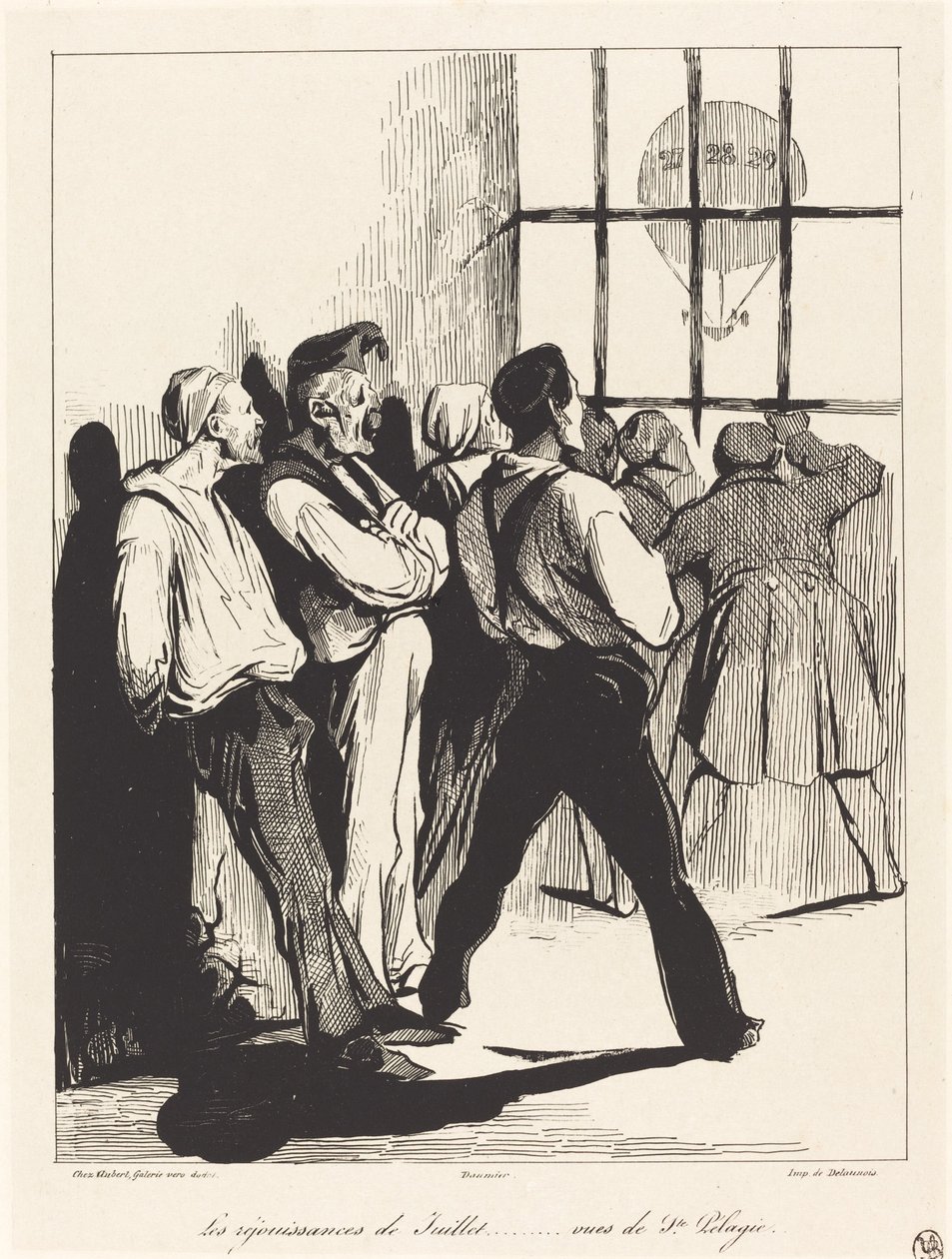 Lipcowe obchody... widoki z Ste. Pelagie autorstwa Honoré Daumier