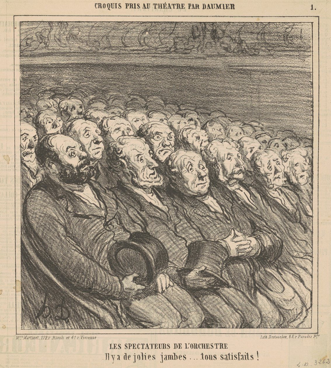 Widzowie orkiestry autorstwa Honoré Daumier