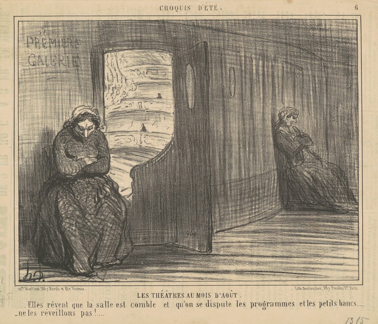 Teatry w sierpniu autorstwa Honoré Daumier